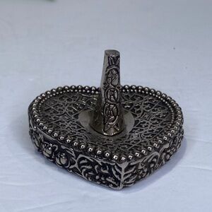 International Silver Company Silver Plated Heart Shaped Ring Holder